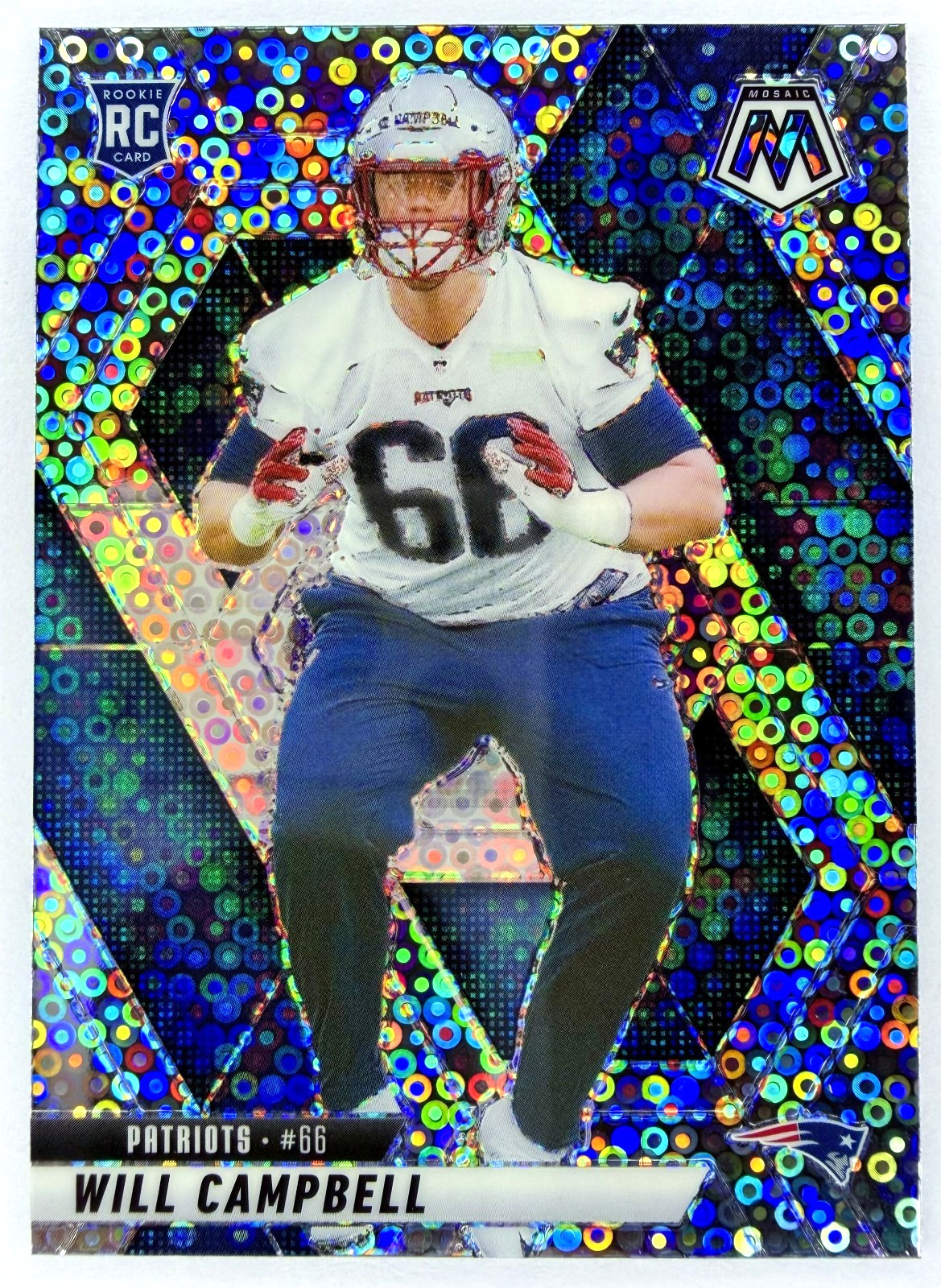 2025 Panini Mosaic WILL CAMPBELL #378 RC Rookie No Huddle Silver Disco Prizm