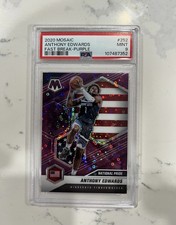 2020 Panini Mosaic Anthony Edwards RC Fast Break Purple National Pride /50 PSA 9