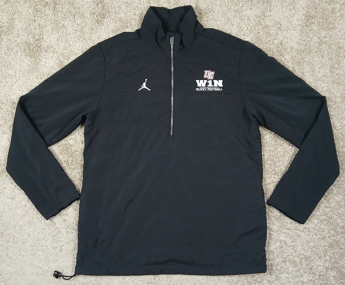 Nike Air Jordan Sport Quilted Jacket Mens Size Medium Black 1/2