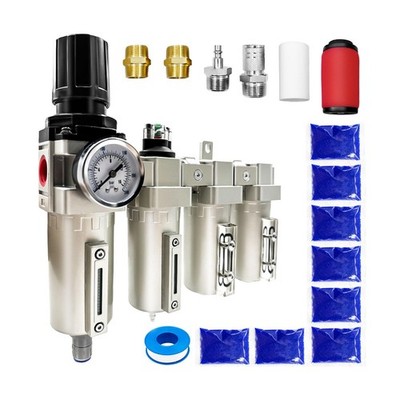 Upgraded 1/2'' NPT Heavy Duty Industrial Grade 4 Stage Air Drying System, Part...