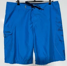 Salt Life Board Shorts Men 38 Blue Actual 38x11 Unlined SLX-QD Pocket Drawstring