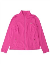 REEBOK Womens Tracksuit Top Jacket UK 14 Large Pink Polyester CF11