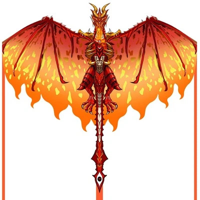 CerfVolant Dragon Rouge avec Enrouleur de 18 cm, Facile à Voler pour Les débu... - Photo 1/4
