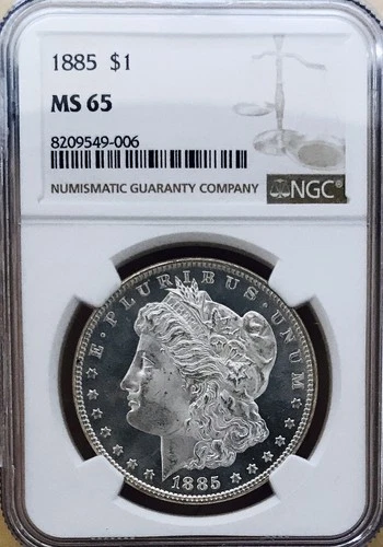 1885 P MORGAN DOLLAR NGC MS65! ULTRA GEM LOOKS PROOF LIKE PQ++ UNREAL  NR #64732