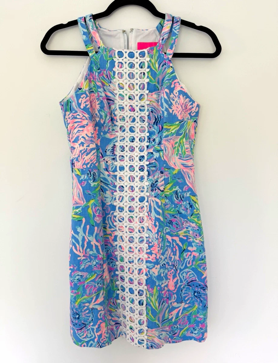 lilly pulitzer pearl halter dress NWOT LILLY PULITZER PEARL HALTER PRINTED