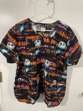 Disney Nightmare Before Christmas Scrub Top Size 3XL Preowned Good