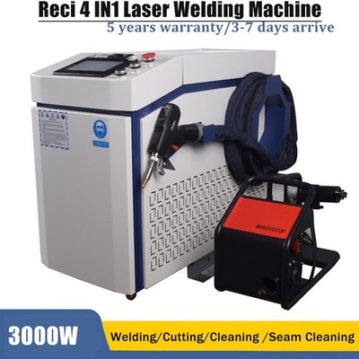 Reci 4 IN 1 3000W Laser Welder Metal Cutting Clean Machine Remove Oil Paint 380V