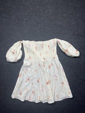 Forever 21 Size Medium Off Shoulder Mini Dress Cute Going Out Dress Color White