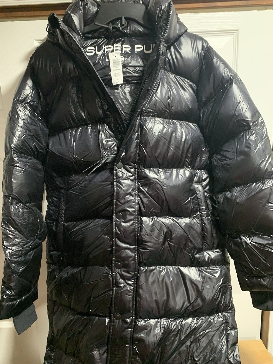Aritzia The Super Puff High Gloss BLACK Down Coat Jacket SZ S $350