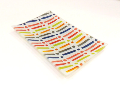 Glass Trinket Tray Multi-Color Exclamation! Studio Ink by Hallmark