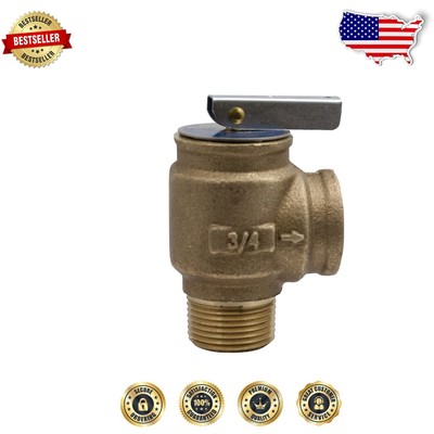 30 psi ASME Bronze Safety Relief Valve, 3/4'' Male NPT - Reliable Pressure Relief
