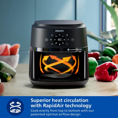 Philips Air Fryer 2000 Series 6.2L - 1700W Power, Cooking Window, Rapidair Techn - Picture 4 of 7