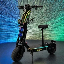 10000W Foldable Dual Motor 60-70MPH 72V Electric Scooter Adult 40AH Fast Speed