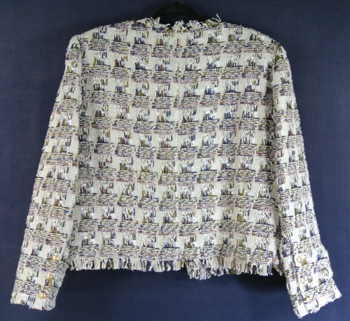 NWT L’ AGENCE Angelina Woven Crop Jacket in multi size 0 #SJ1391 - Picture 7 of 12