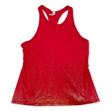 All In Motion Women's Pink Gold Shimmer Tank Top Racerback Size M Stretch
