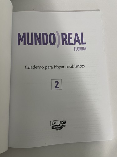 Mundo Real Florida 2, workbook manual para hispanoshablantes Edi Numen USA2020 - Picture 2 of 2