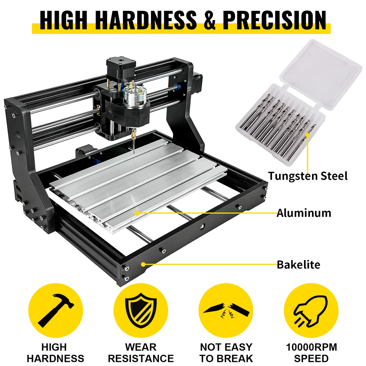 VEVOR CNC 3018 PRO Router Machine with Transparent Enclosure, GRBL Control  3-Axis Milling Engraver Engraving Machine, DIY CNC Router Kit , Offline  Controller, for Wood Acrylic Plastic PCB PVC Carving 