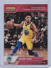 2017-18 Panini Instant QUINN COOK rookie Golden St Warriors 28 pts /106 #116