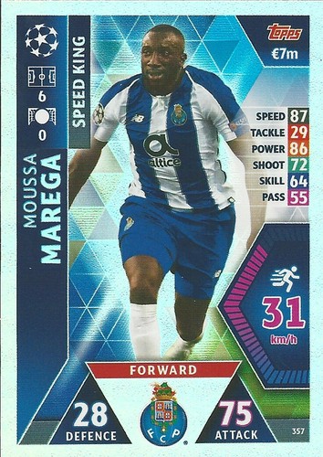 TOPPS MATCH ATTAX - CHAMPIONS LEAGUE 2018/19 FOOTBALL CARDS nos. 289 -396 (OF02) - Picture 69 of 108