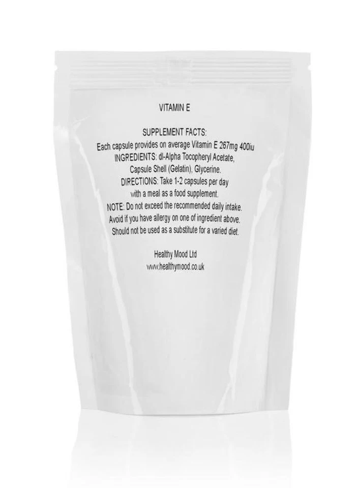 VITAMINA E 267mg 400iu Antioxidante A Granel x 1000 Cápsulas Foto 3 de 3