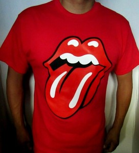 red rolling stones shirt