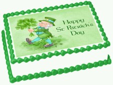ST PATRICK'S DAY St Patrick Birthday Image Edible cake topper Decoration