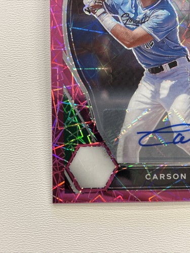 2021 Panini Prizm Entwurf Picks rosa Geschwindigkeit Carson Williams Auto #PDP28 - Bild 2 von 7
