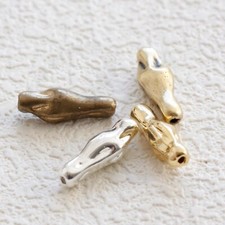 Premium Plated Solid Brass Textured Oval Spacer - 18.7x6.6mm 4907C-12 