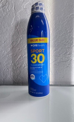 CVS Health Sport SPF 30 Clear Spray Value Size 9.1oz/258g Exp 12/2025