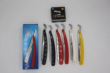 6x SEDEF TURKISH STYLE STRAIGHT RAZOR SHAVETTE PROFESSIONAL BARBER USE+100DERBY 