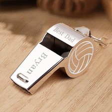 Personalised Engraved Whistle with Lanyard School Referee Coach PE Teacher Gift