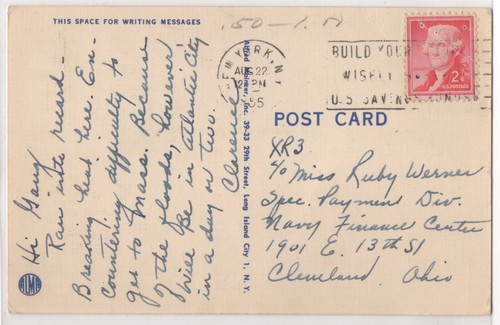 1950’s RCA Building Rockefeller Center New York City NY Vintage Postcard - Bild 2 von 2