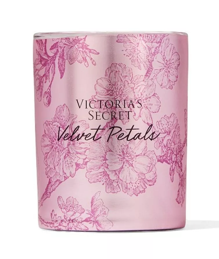 VICTORIA'S SECRET VELVET PETALS SCENTED GLASS JAR SINGLE WICK CANDLE 9.4 OZ  NEW