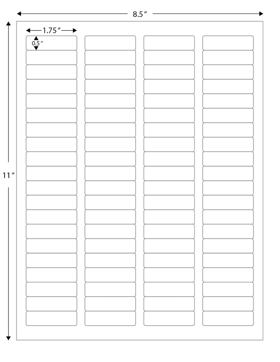 Unbranded Ink Label Guns 20000 Laser/Inkjet Labels - 80 Per Sheet, 1.75 X  0.5 Size | Compatible With Size 67 & Word Templates | 250 Sheets Laser  Label Tapes