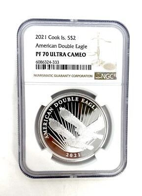 2021 Cook Islands $2 American Double Eagle NGC PF70 Ultra Cameo