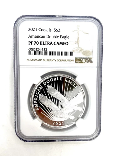 2021 Cook Islands $2 American Double Eagle NGC PF70 Ultra Cameo FREE SHIPPING 