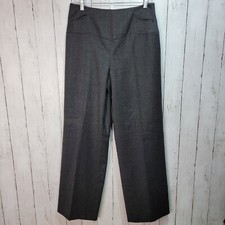 Harve Benard Women's Dark Gray 100 Wool Straight Leg Career Pants Size 10 Lined