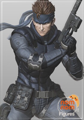 Solid Snake - Metal Gear Solid - Fan Art Figur - 3D Resin Print 191/88mm