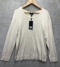 Jones New York Cardigan Sweater Size XL Birch Feather Cream Career NWT
