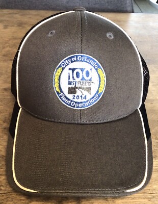 CITY OF ORLANDO FLEET OPERATIONS 2014 100 BEST FLEETS GREY BLACK  BASEBALL HAT 