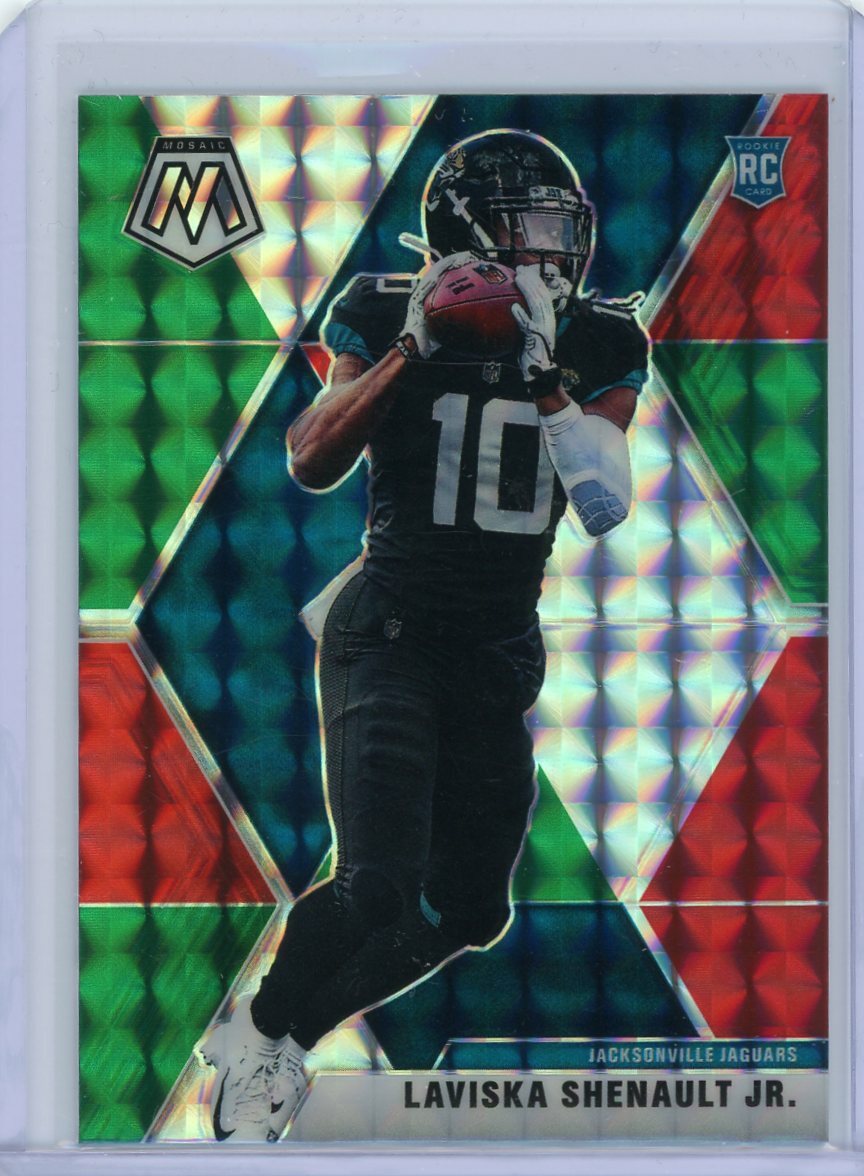 2020 Panini Mosaic Football Choice Red/Green Prizm Rookie #217 Laviska Shenault