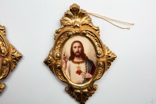 Vintage Bronces Artisticos Spain Our Lady Of Perpetual Help Jesus Bronze Picture - Picture 3 of 9