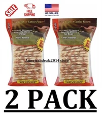 2 PACK - Canine Chews Chicken-Wrapped Rawhide Chews for Dogs 125ct (Total 250)