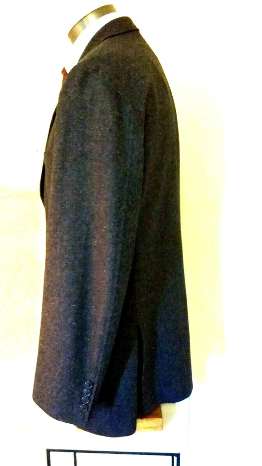 Chaqueta Abrigo Deportivo Hombre IBIZA Gris Dos Botones 100% Lana Valencia Modelo 44L Nueva Sin Etiquetas Foto 3 de 4