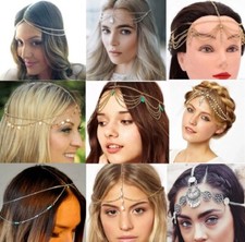Various Styles Bohemian Head Chain Headband Headpiece Hair Gold Silver Dhwali UK