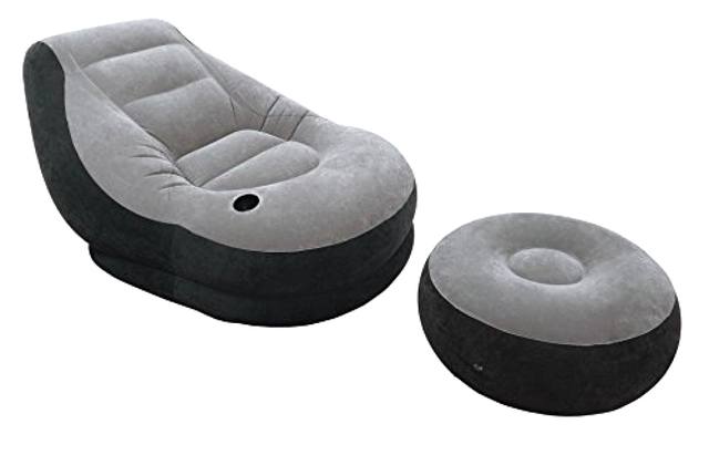 Intex 68564EP Inflatable Chair with Ottoman Camping Tailgating Pool