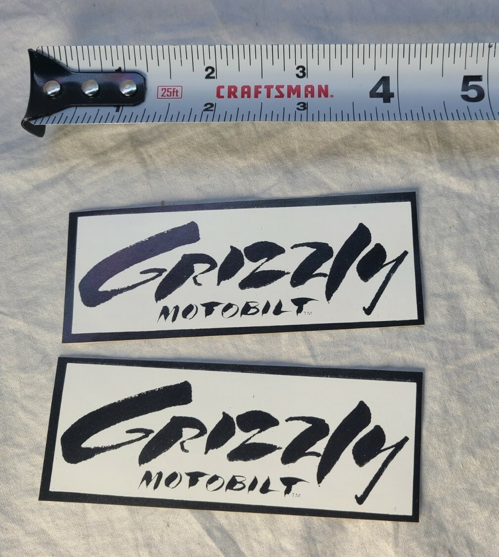 Vintage 1980s -90s Grizzlt Motobilt sticker. Surf, skate old