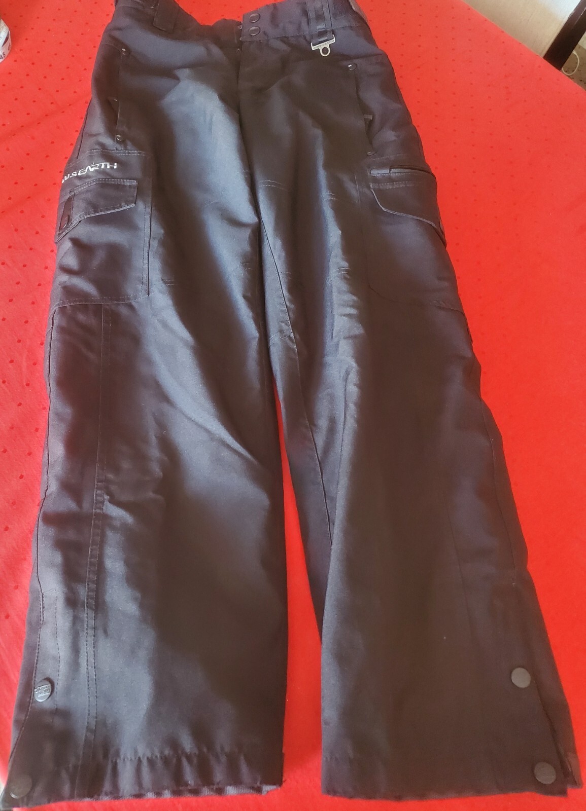 Ocean & Earth ski pants s small black reflective snow  rescue snowboarding recco