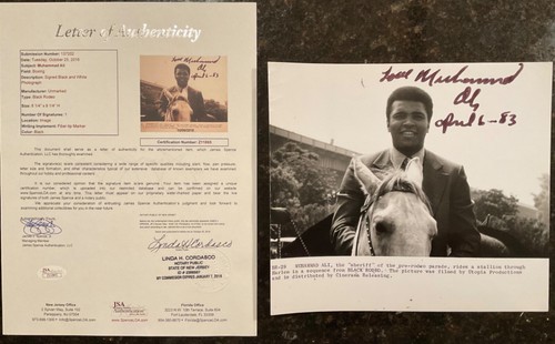 Muhammad Ali SIGNED “Love, Muhammad Ali, April 6 - 83” Movie Photograph JSA LOA