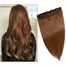 18-26inch Invisible Clip In One Piece Five Clip 100% Human Hair Extensions 150g